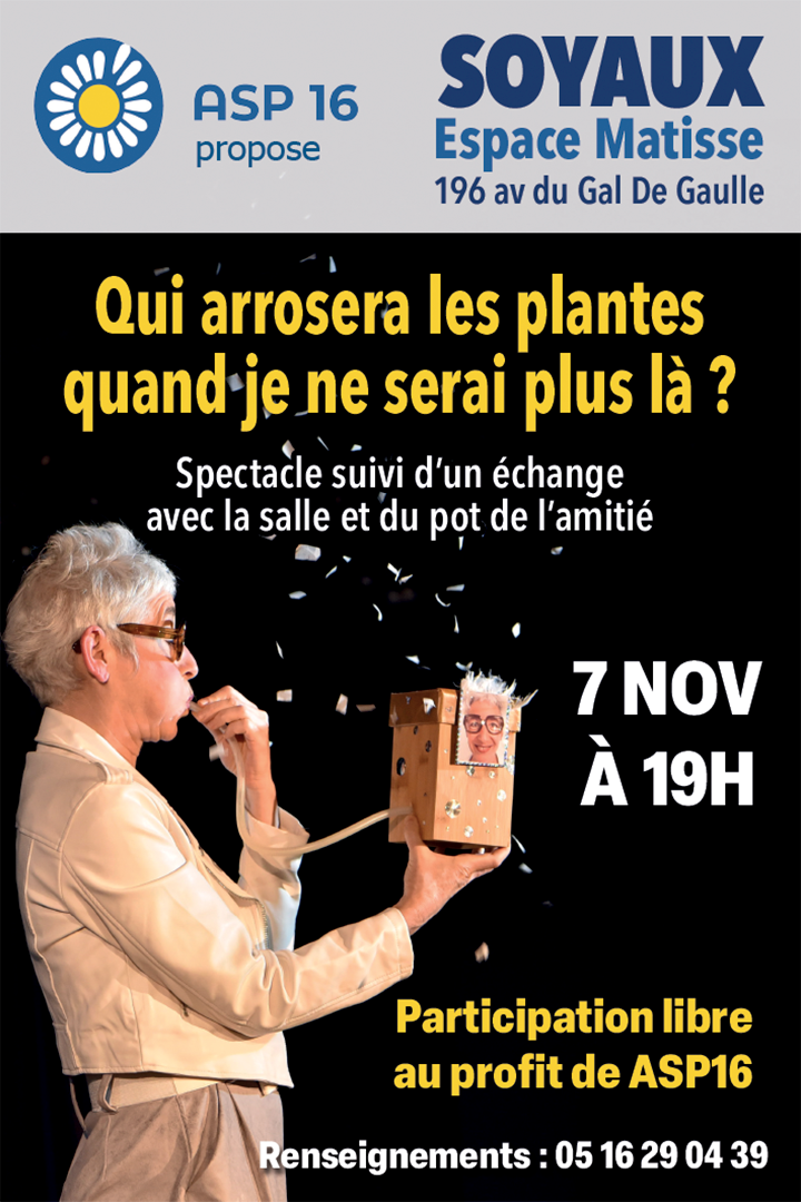 Spectacle "Qui arrosera les plantes quand je ne serai plus là ?"